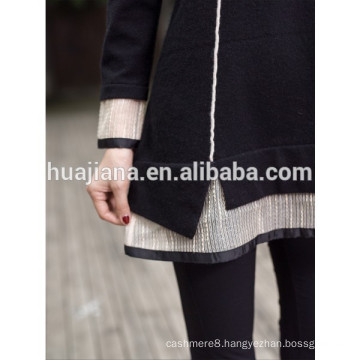 fashion Organza collar woman's cashmere knitting dress